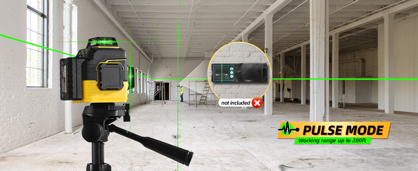 IKOVWUK Laser Level with Tripod, 2x360° Self-leveling Green Cross Line, 8 Lines Laser Level Tool with Rechargeable Battery & Type-C Charging Port, Compact Adjustable 1.6M Tripod & Carry Pouch Included