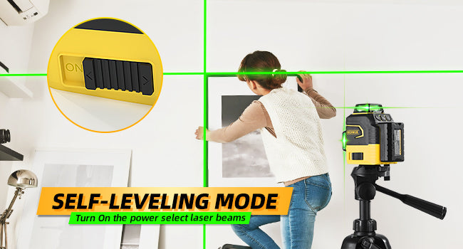 IKOVWUK Laser Level with Tripod, 2x360° Self-leveling Green Cross Line, 8 Lines Laser Level Tool with Rechargeable Battery & Type-C Charging Port, Compact Adjustable 1.6M Tripod & Carry Pouch Included