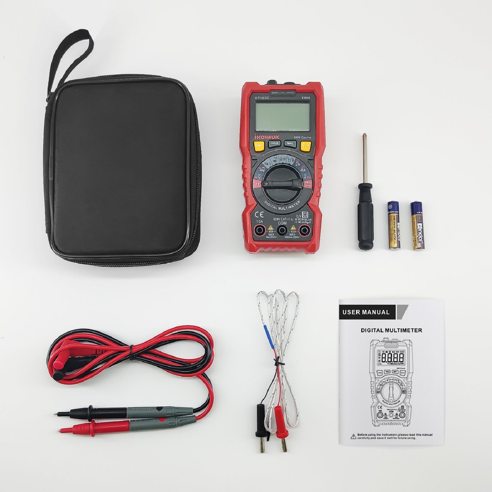 Ikovuwk Digital Multimeter TRMS 6000 Counts Voltmeter