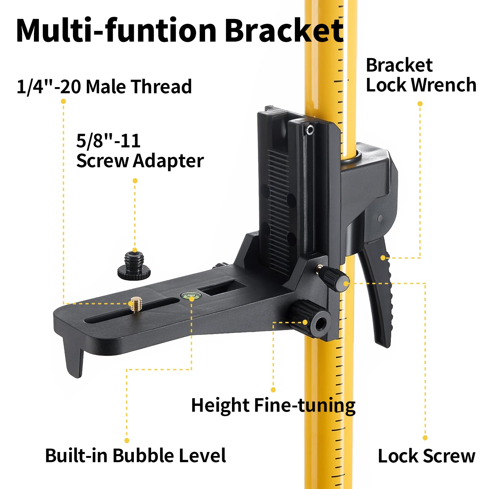 IKOVWUK 13.8 Ft Telescoping Laser Level Pole with Tripod