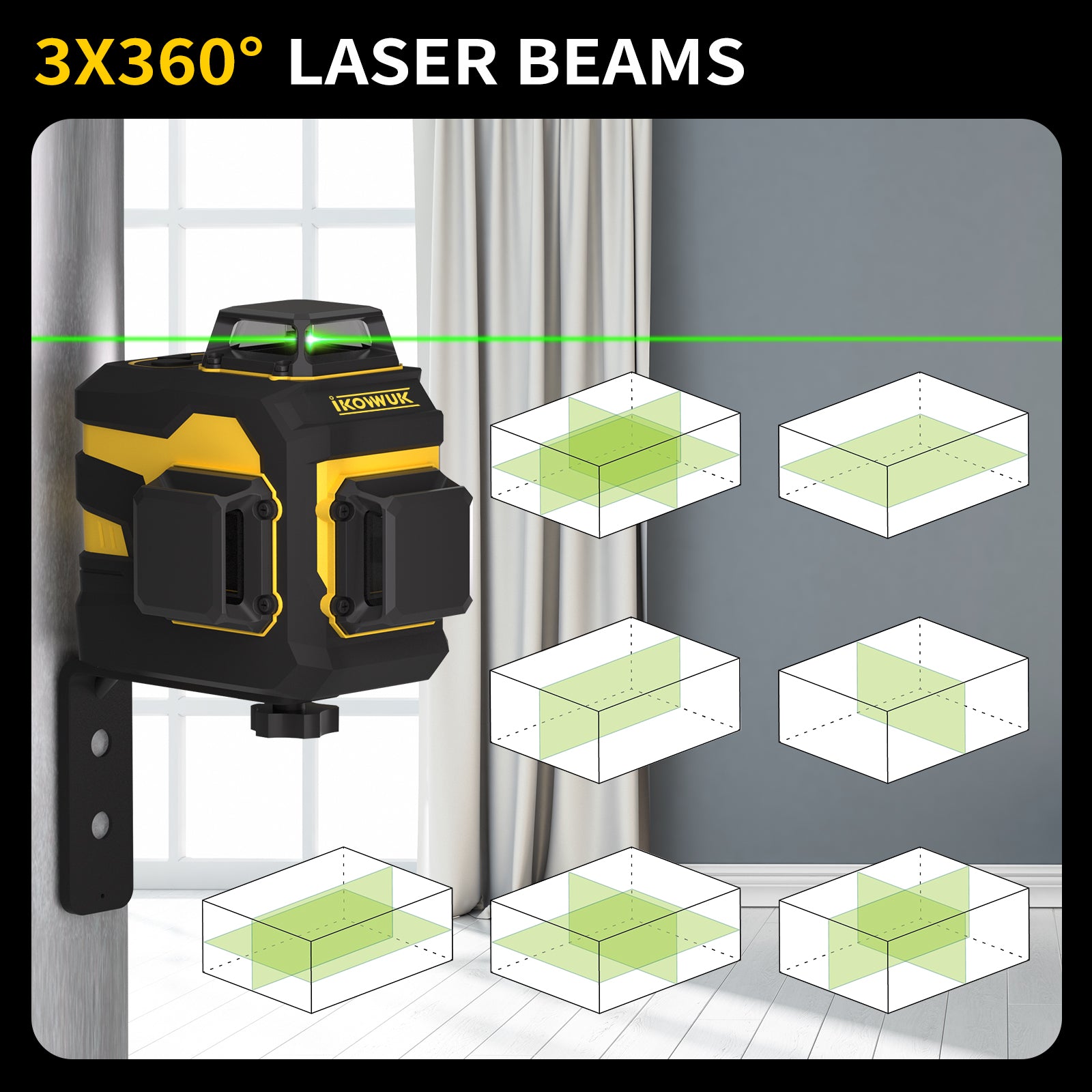 IKOVWUK 12 Lines Laser Level