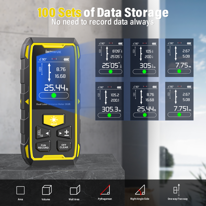 IKOVWUK Dual Green Laser Distance Meter