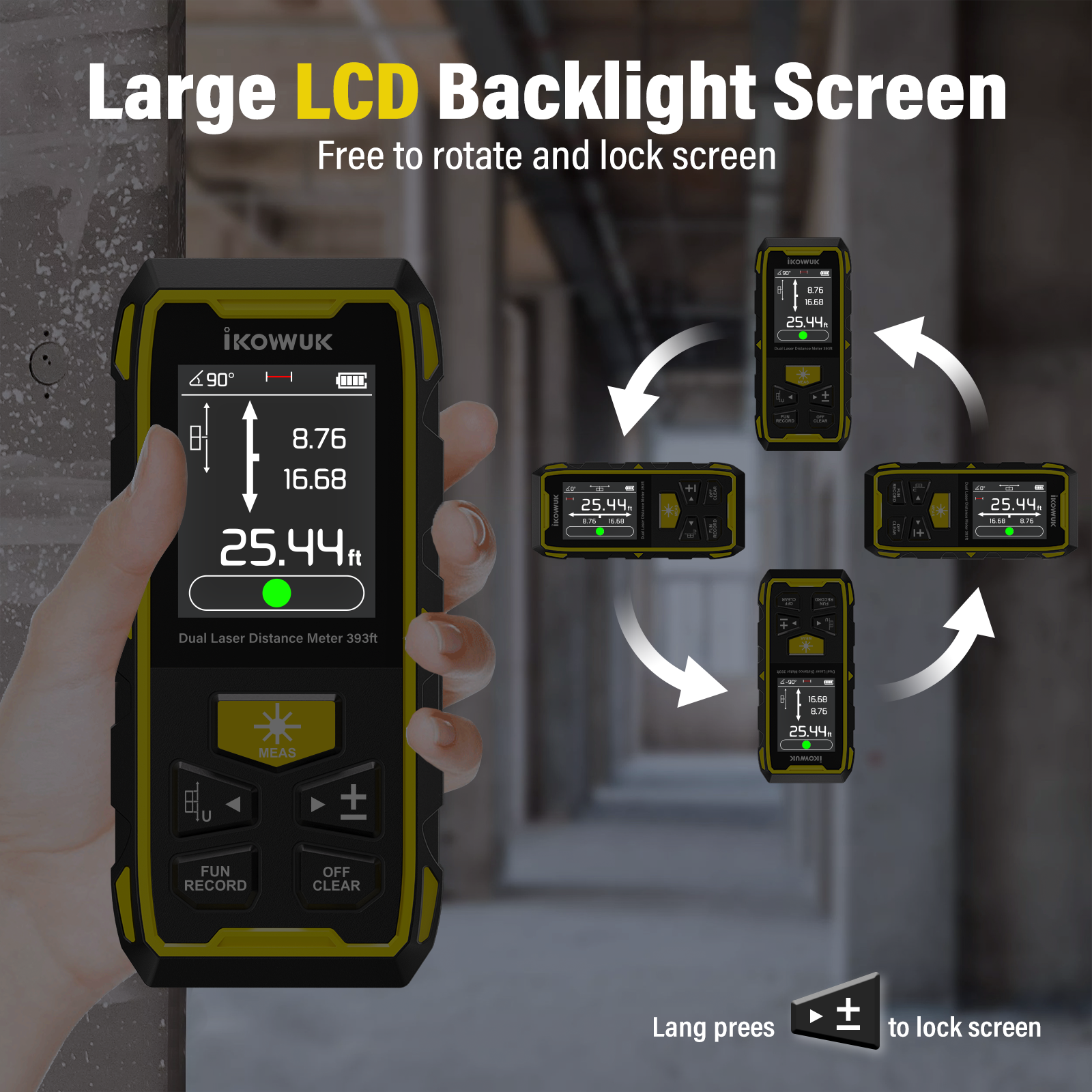 IKOVWUK Dual Green Laser Distance Meter