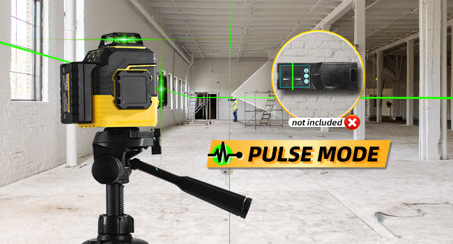 IKOVWUK Laser Level with Tripod, Laser Level 3x360° Self Leveling 12 Green Line, Rechargeable Battery 2 x 3000 mAh & Type-C Charging Port, Compact Adjustable 1.6M Tripod & Carry Pouch Included