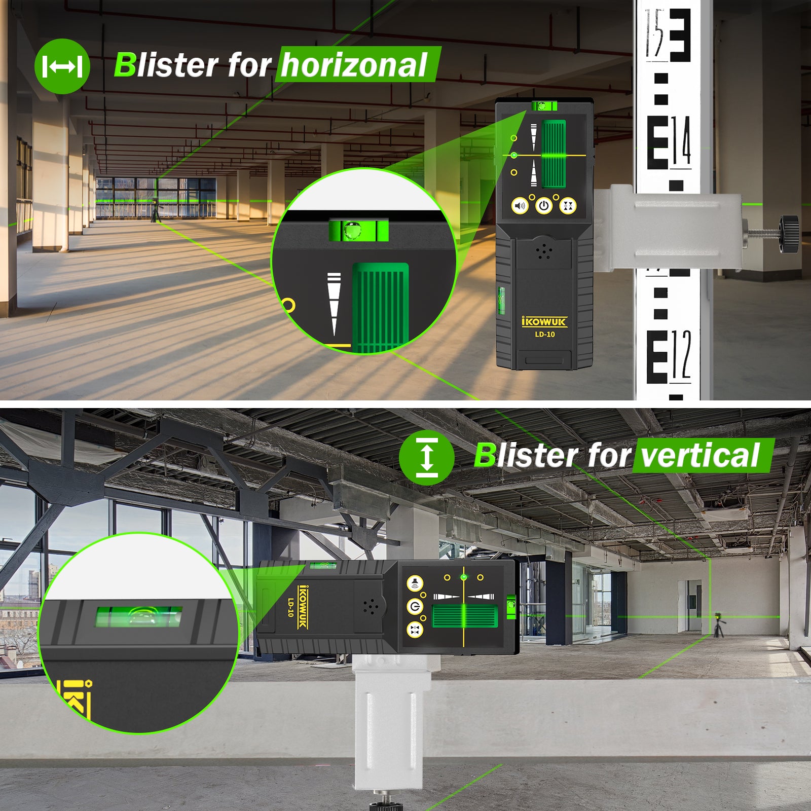 IKOVWUK Laser Detector for Laser Level