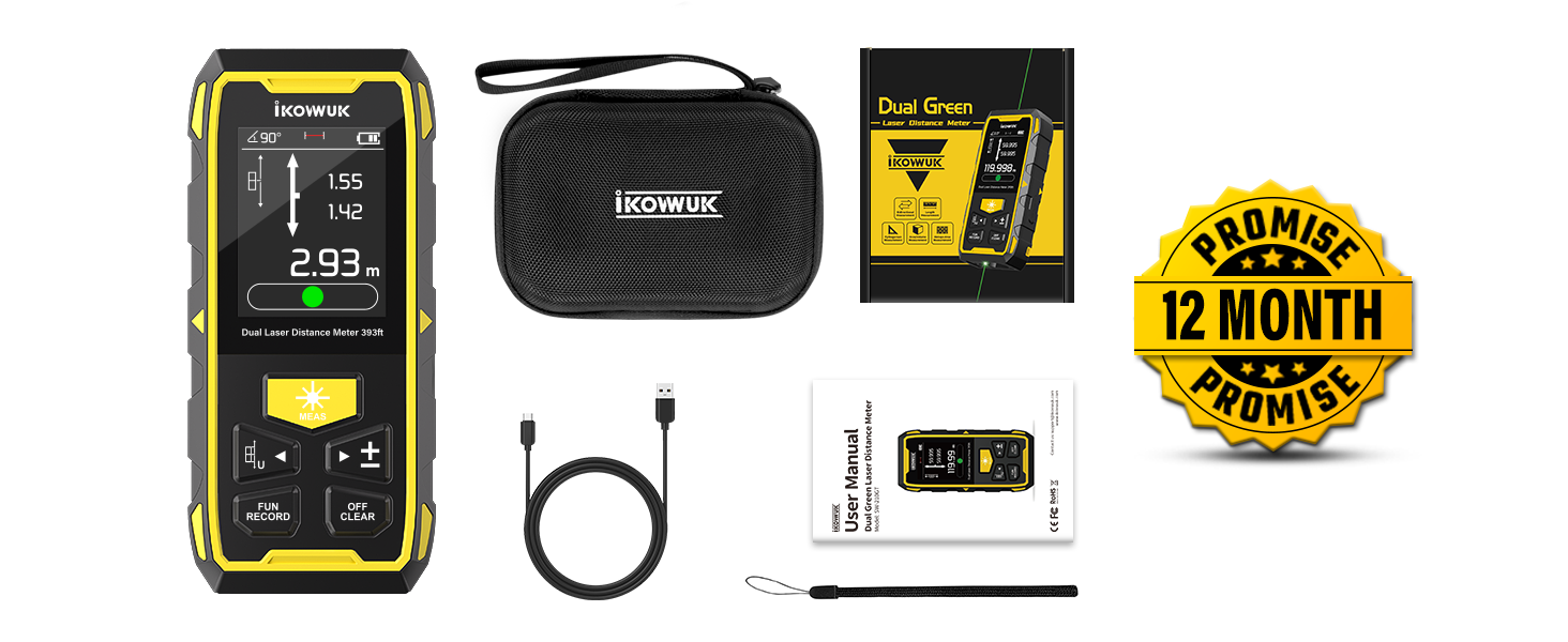 IKOVWUK Dual Green Laser Distance Meter