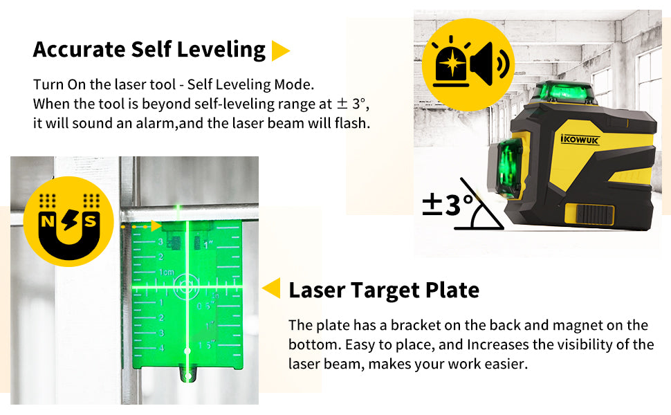 IKOVWUK 12 Lines Laser Level