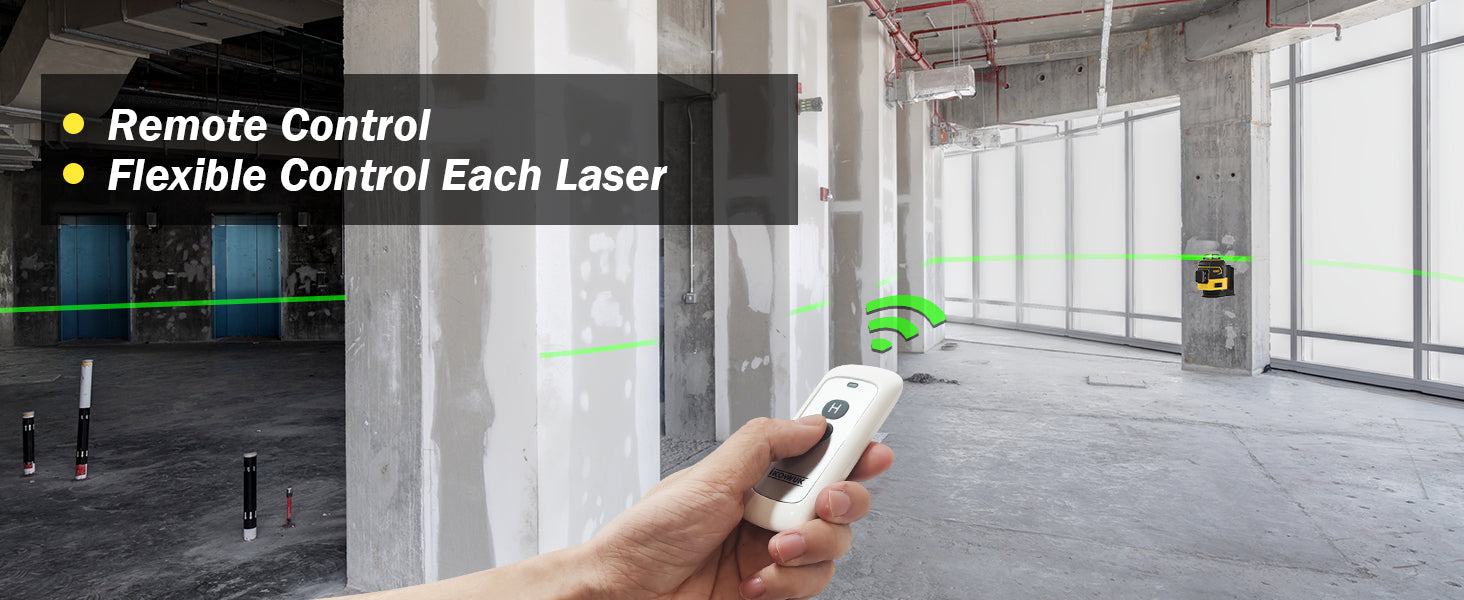 IKOVWUK 3x360° Laser Level, Laser Level for Construction Picture Hanging Floor,12 Lines Self-leveling Laser Level Line with Upgraded Flash Mode, 2X 3000MAH Battery（