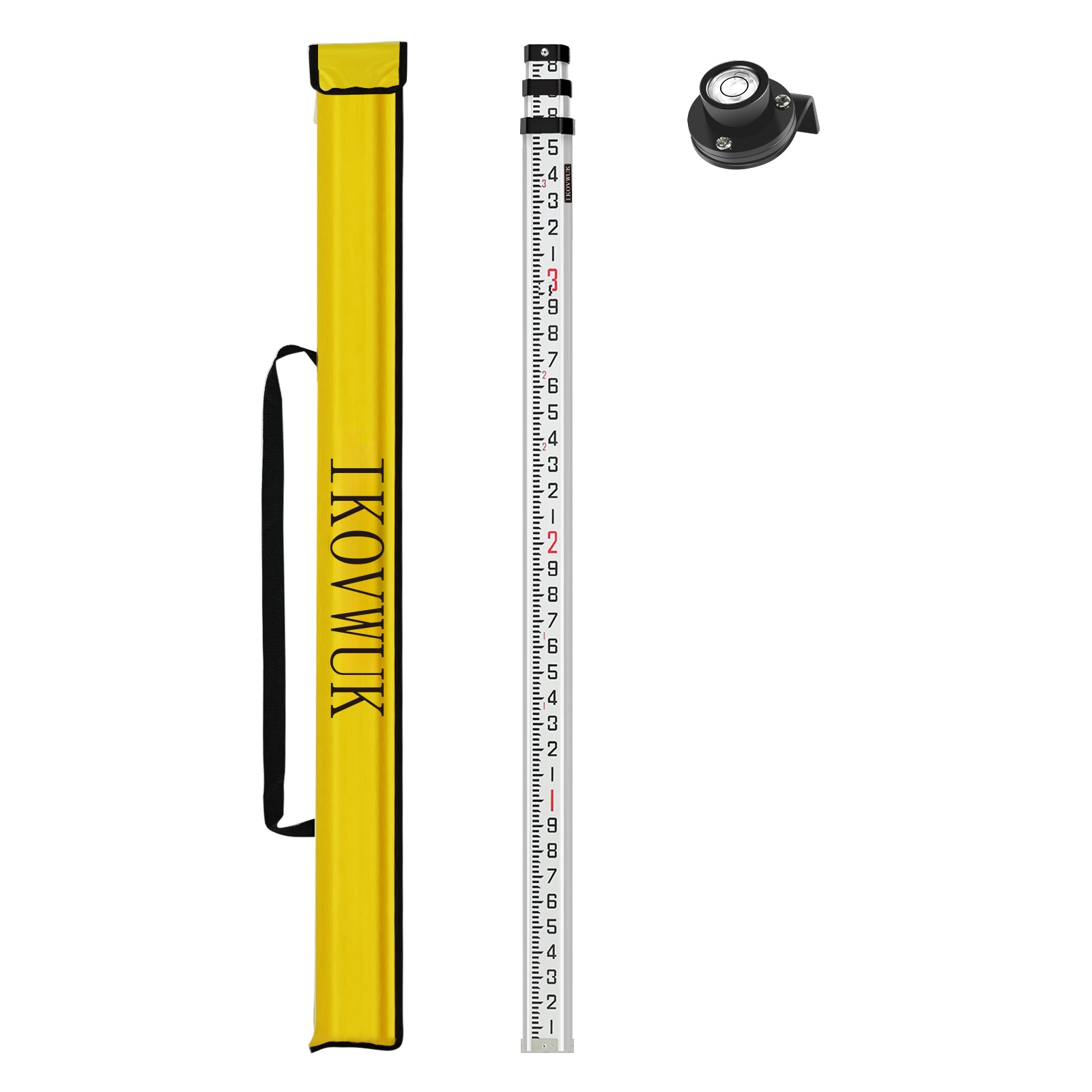 Telescoping Metal Tower Ruler, Durable & Adjustable for Precise Measurements, Ideal for Construction, Surveying & Engineering Applications-n